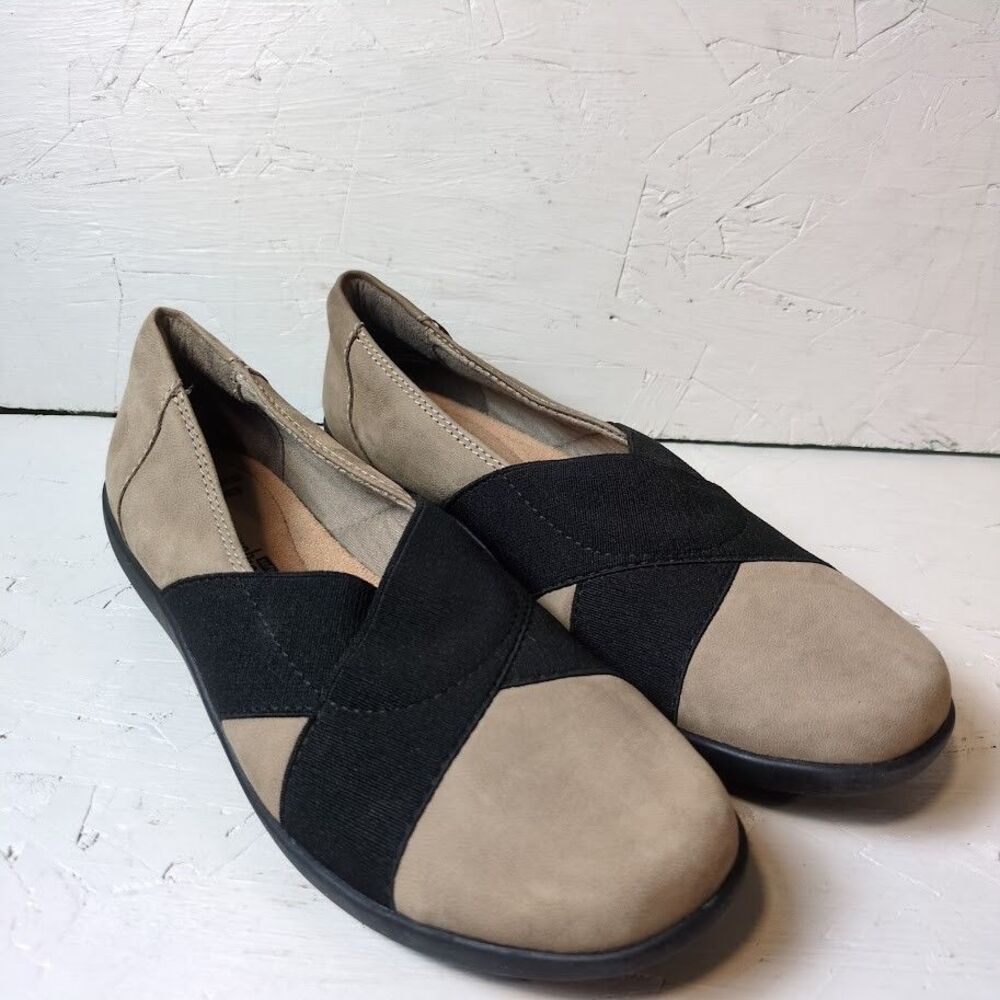 Clarks Women's Medora Jem Slip-On Loafer Size 7M Brown Black